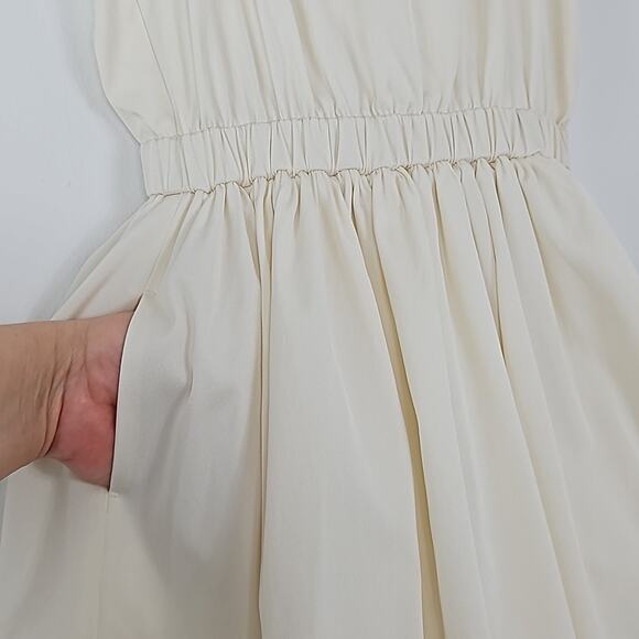 Crewcuts Girls Sleeveless Occasion Dress in Ivory with Back Bow Detail Size 14 - Picture 4 of 14